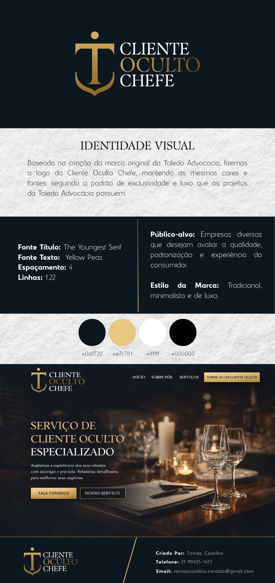 Desdobramento visual Cliente Oculto Chefe da Toledo Advocacia